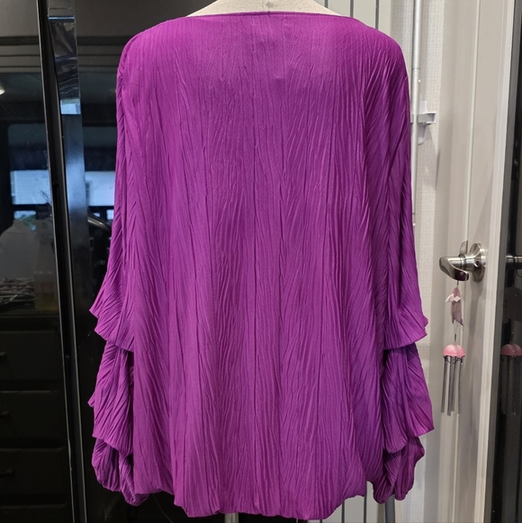 Alfani Vibrant Purple Women's Blouse - Picture 3 of 10